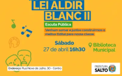 Cultura realiza Escuta Pública sobre lei Aldir Blanc no dia 27 de abril